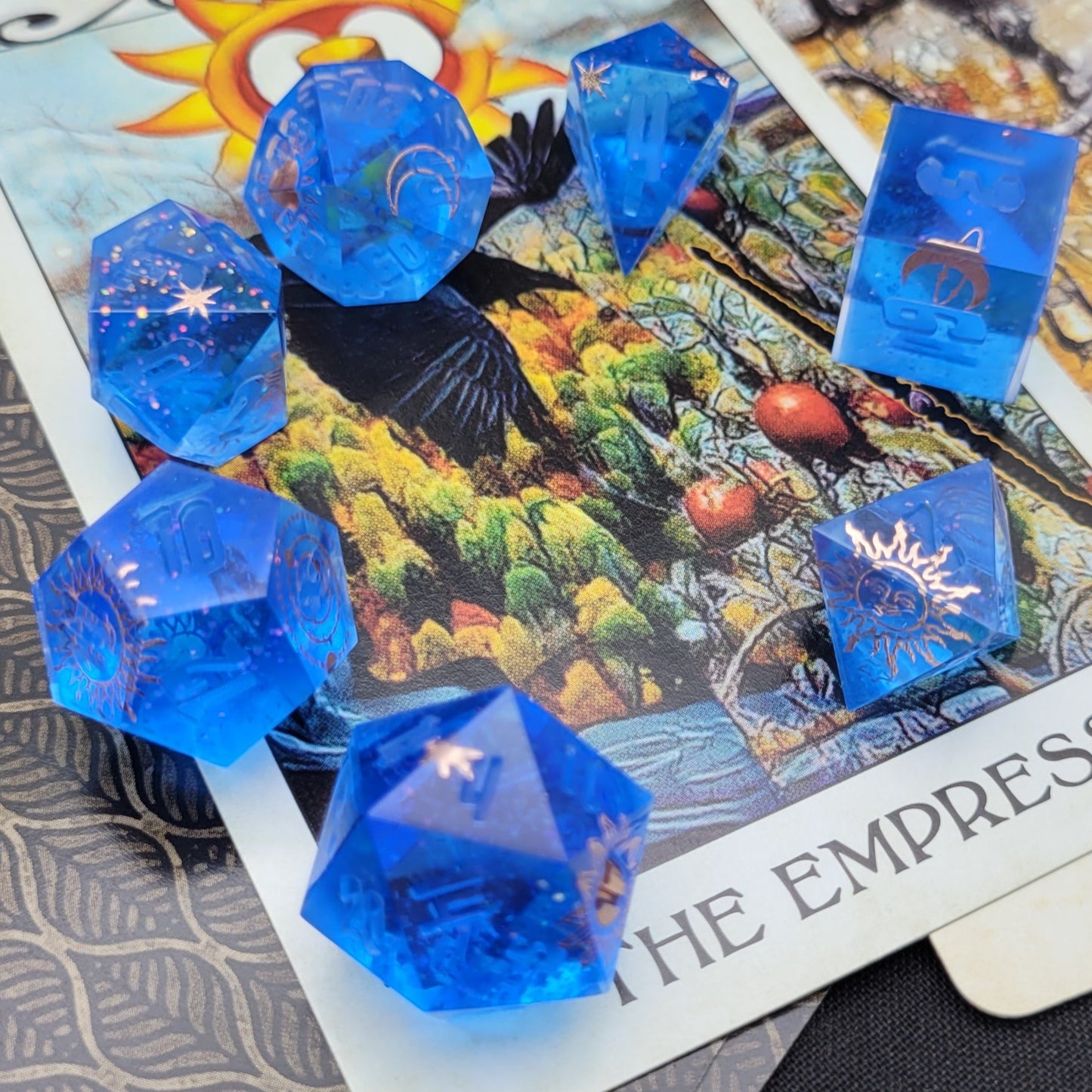 The Empress / TTRPG / Handmade Artisan Resin Sharp Dice