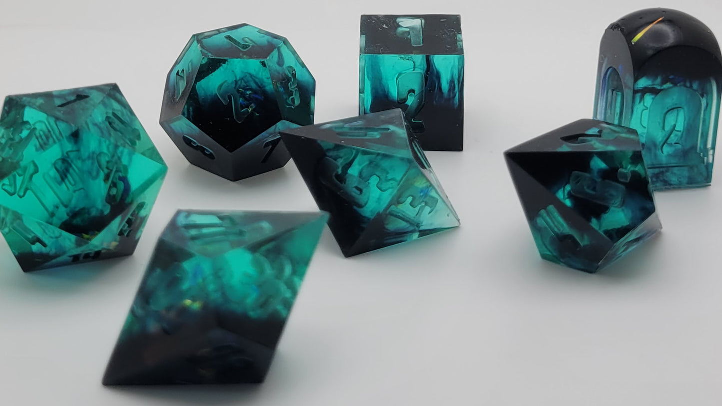 Abyssal / TTRPG / Handmade Artisan Resin Sharp Dice