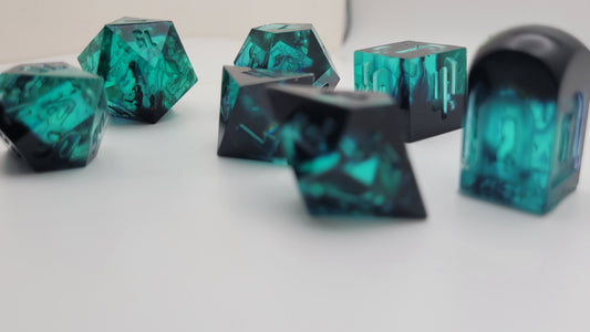 Abyssal / TTRPG / Handmade Artisan Resin Sharp Dice