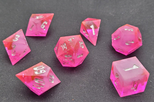 Sunset Lo-fi / TTRPG / Handmade Artisan Resin Sharp Dice