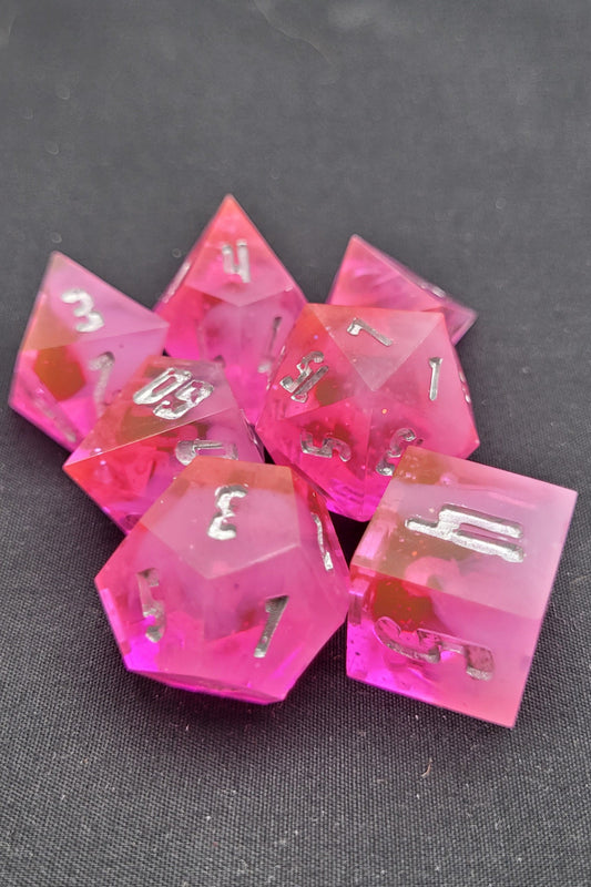 Sunset Lo-fi / TTRPG / Handmade Artisan Resin Sharp Dice