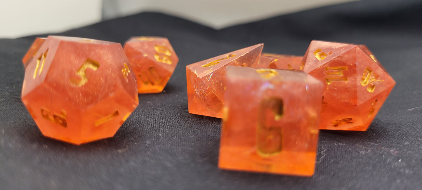 Azeyma's Delight / TTRPG / Handmade Artisan Resin Sharp Dice