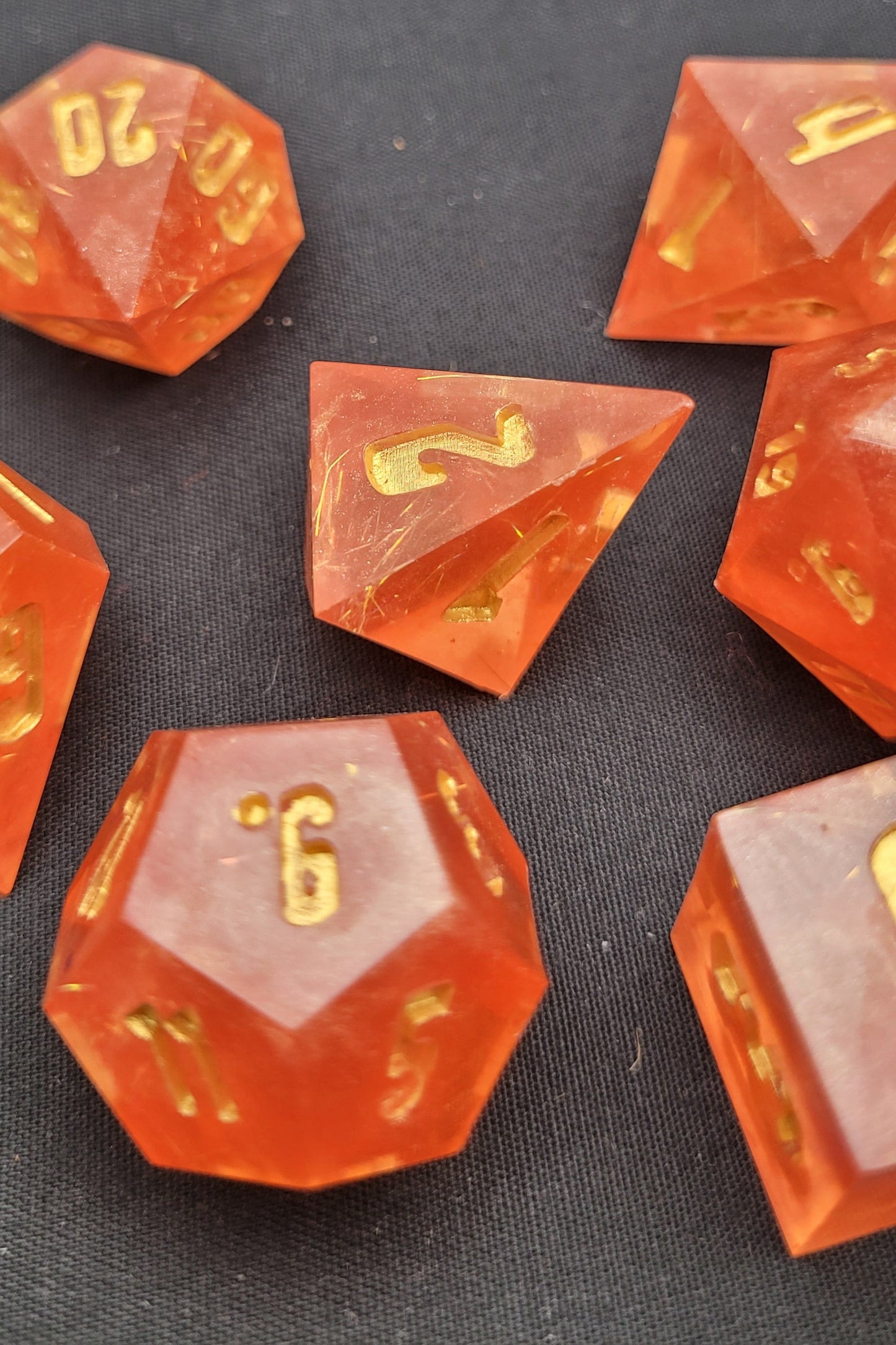 Azeyma's Delight / TTRPG / Handmade Artisan Resin Sharp Dice