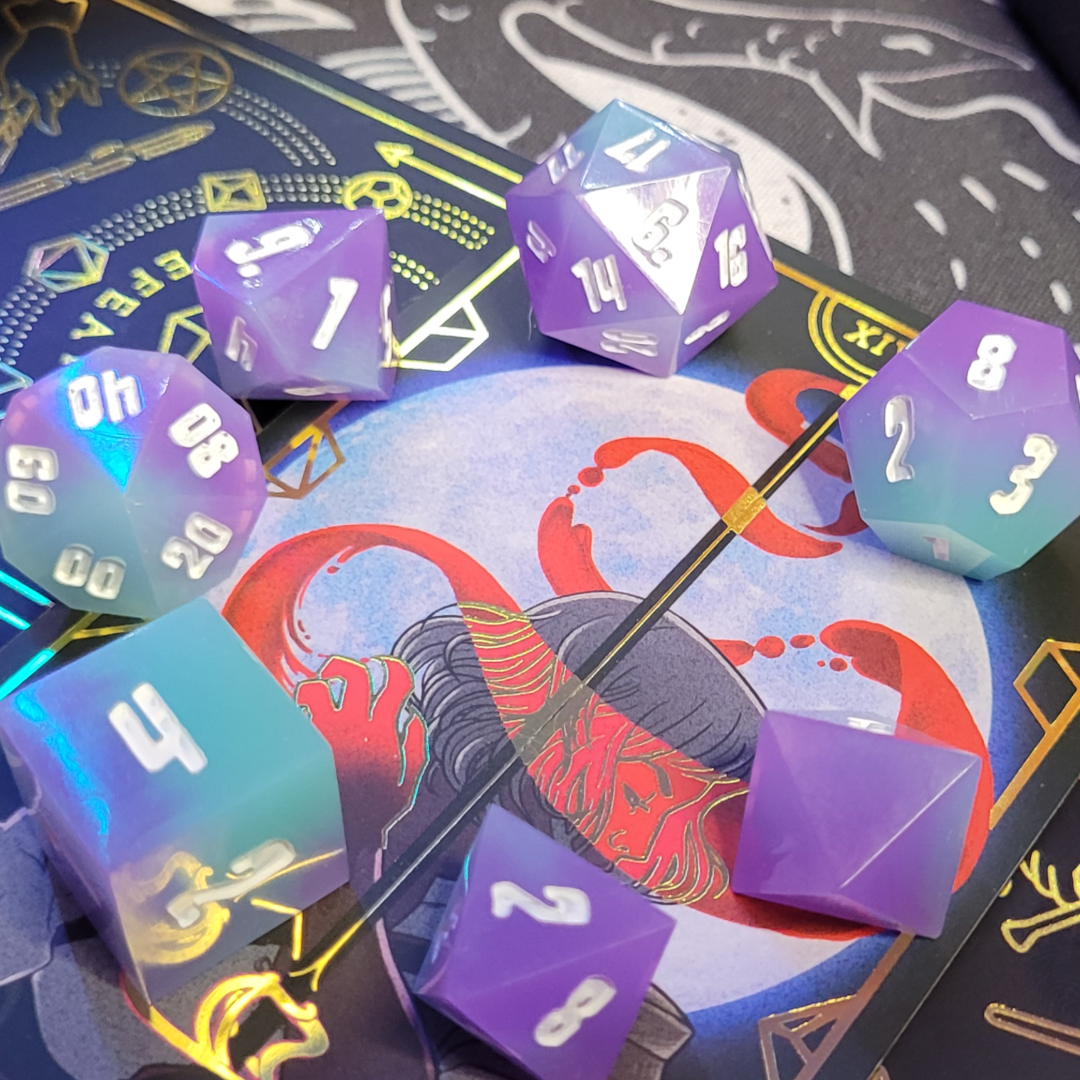 Helios / TTRPG / Handmade Artisan Resin Sharp Dice