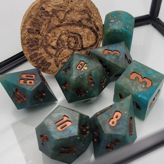 Kersarion / TTRPG / Handmade Artisan Resin Sharp Dice
