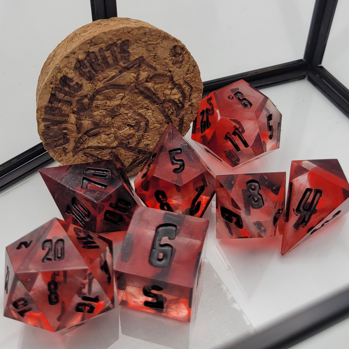 Phylactery Dice / TTRPG / Handmade Artisan Resin Sharp Dice