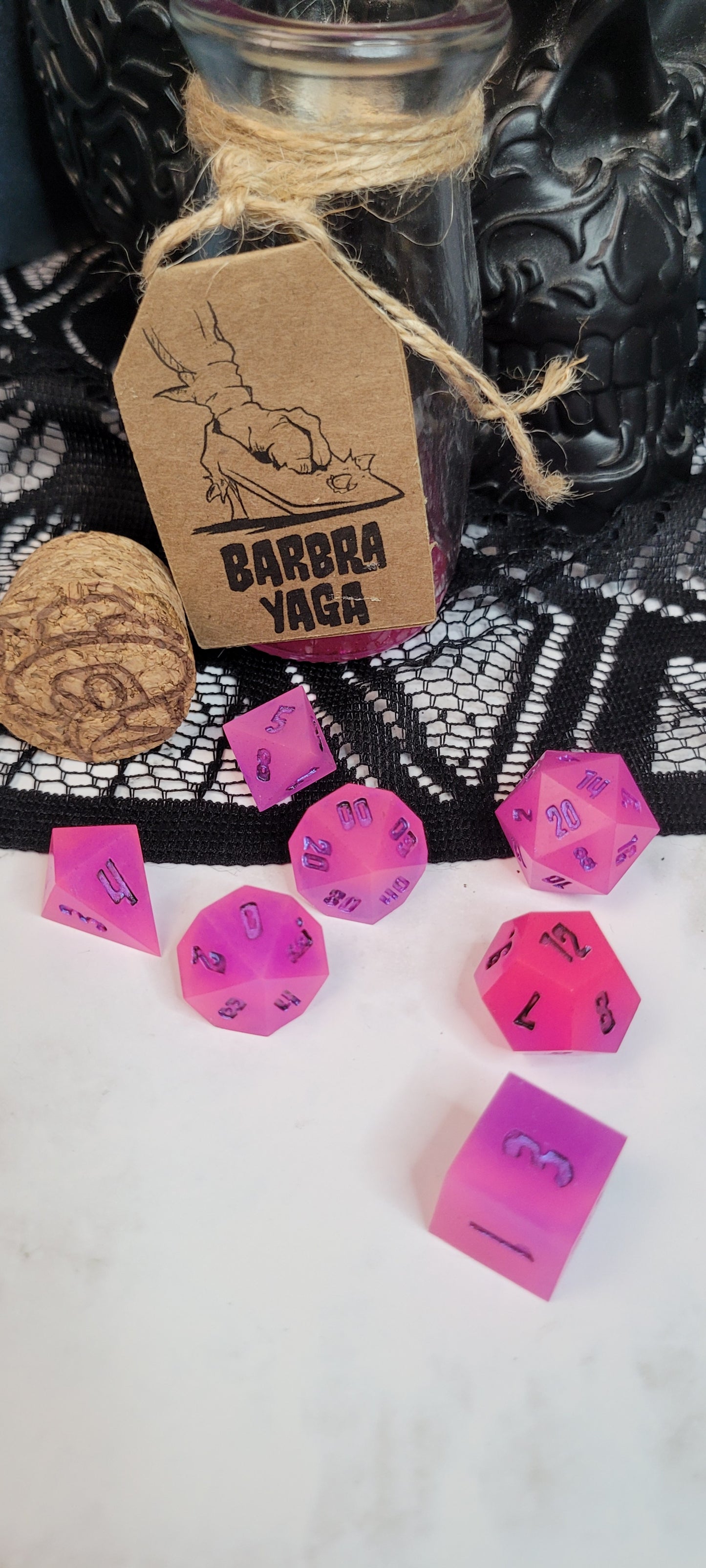 Barbra Yaga / TTRPG / Handmade Artisan Resin Sharp Dice