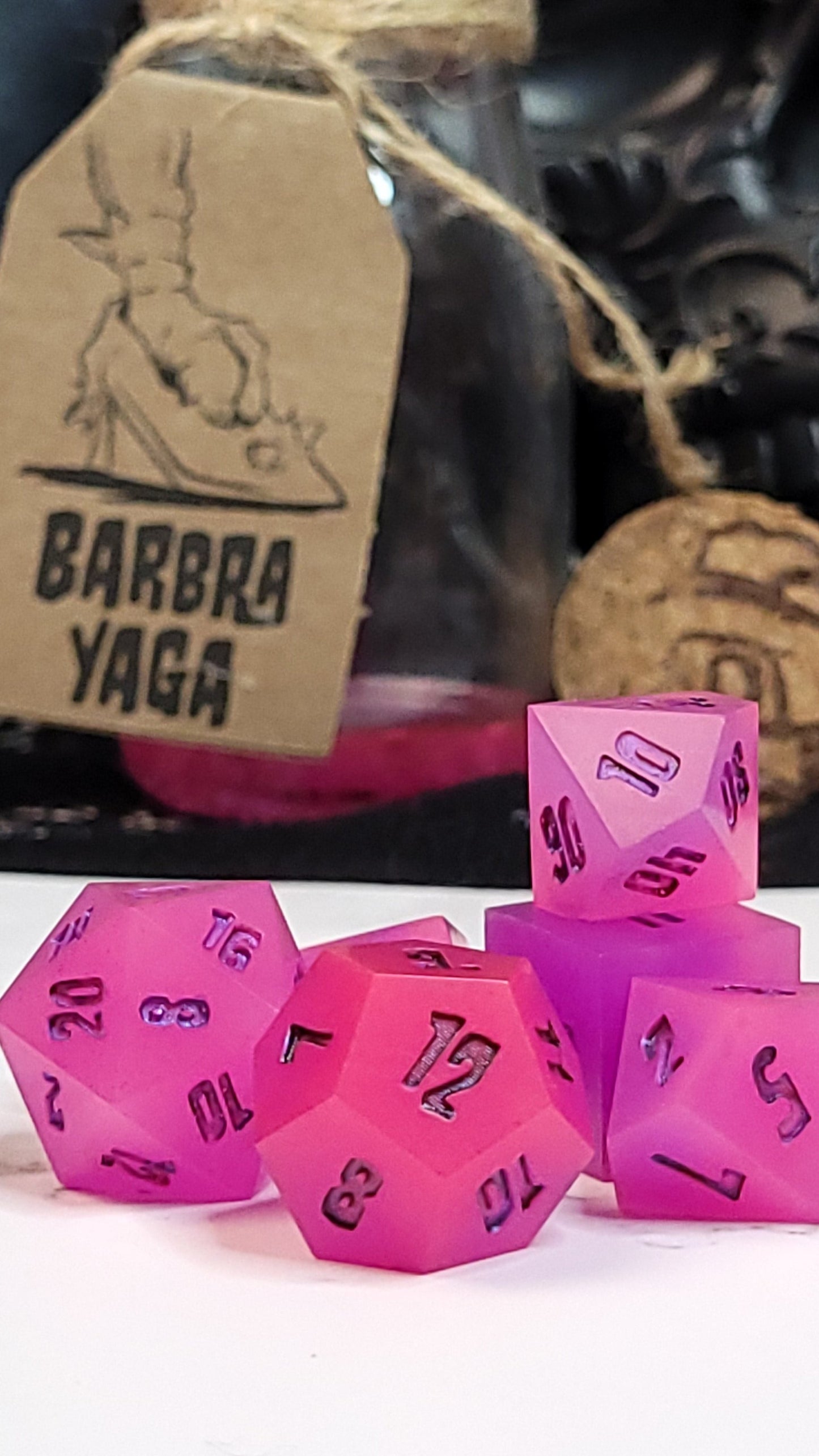 Barbra Yaga / TTRPG / Handmade Artisan Resin Sharp Dice